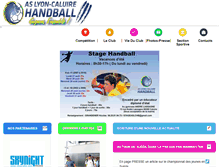 Tablet Screenshot of lyoncaluirehandball.fr